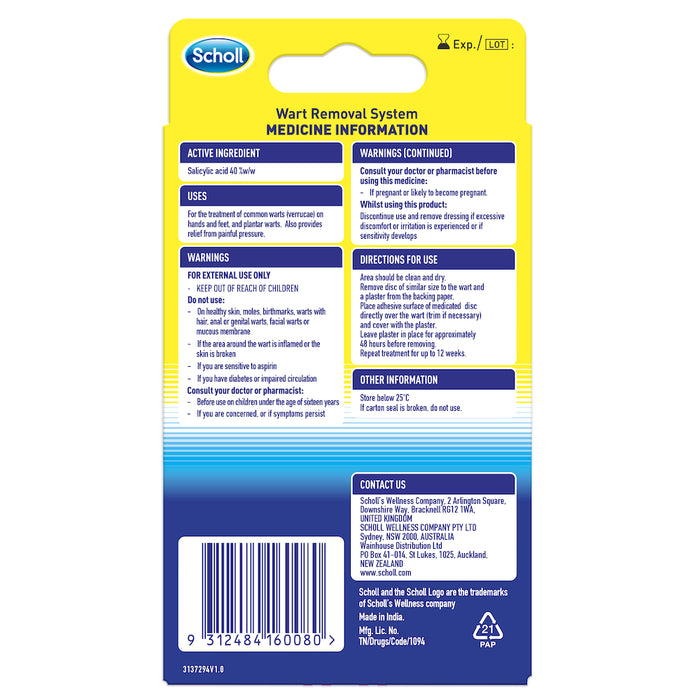 Scholl Wart Removal Washproof