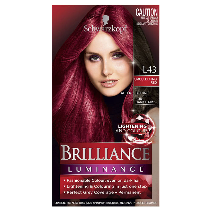 Schwarzkopf Brilliance Luminance Smouldering Red L43 Hair Colour