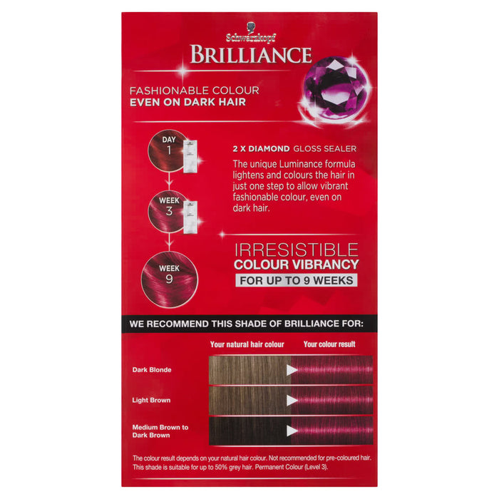 Schwarzkopf Brilliance Luminance Smouldering Red L43 Hair Colour