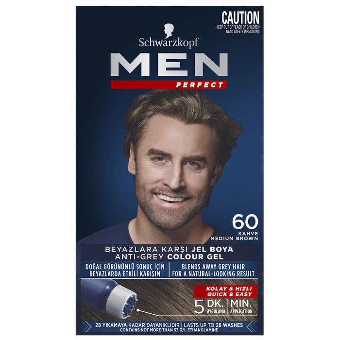 Schwarzkopf Men Perfect 60 Natural Medium Brown Hair Colour