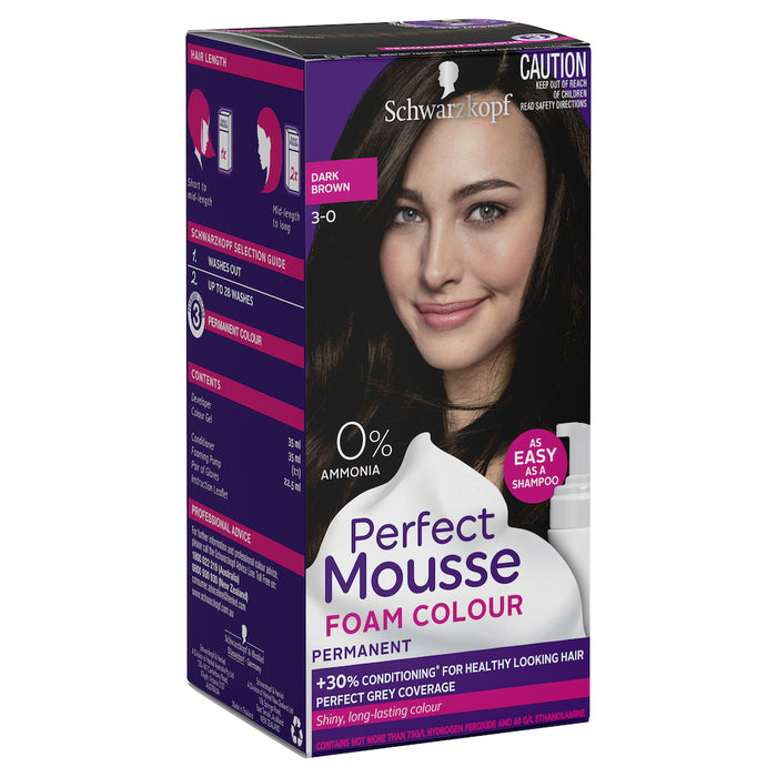 Schwarzkopf Perfect Mousse 3.0 Dark Brown Hair Colour