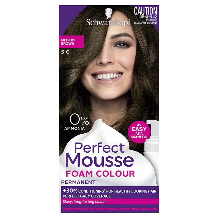 Schwarzkopf Perfect Mousse 5.0 Medium Brown Hair Colour