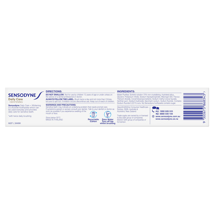 Sensodyne Daily Care Whitening Toothpaste 110g