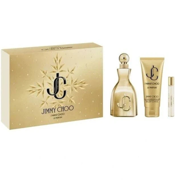 Jimmy Choo I Want Choo Le Parfum Le Parfum100ml + 7.5ml & Body Lotion 100ml Gift Set.