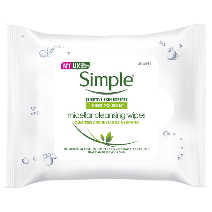 Simple Micellar Wipes 25 Pack