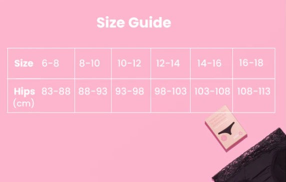 Pelvi Leakproof Full Brief Underwear Black XSmall (size 6-8).