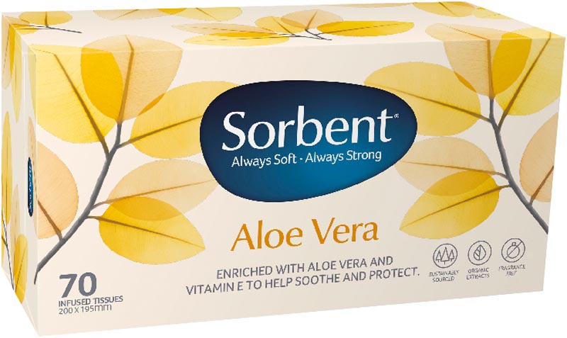 Sorbent Facial Tissue Aloe Vera 70