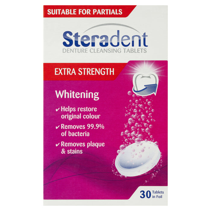 Steradent Extra Strength Whitening Tablets 30