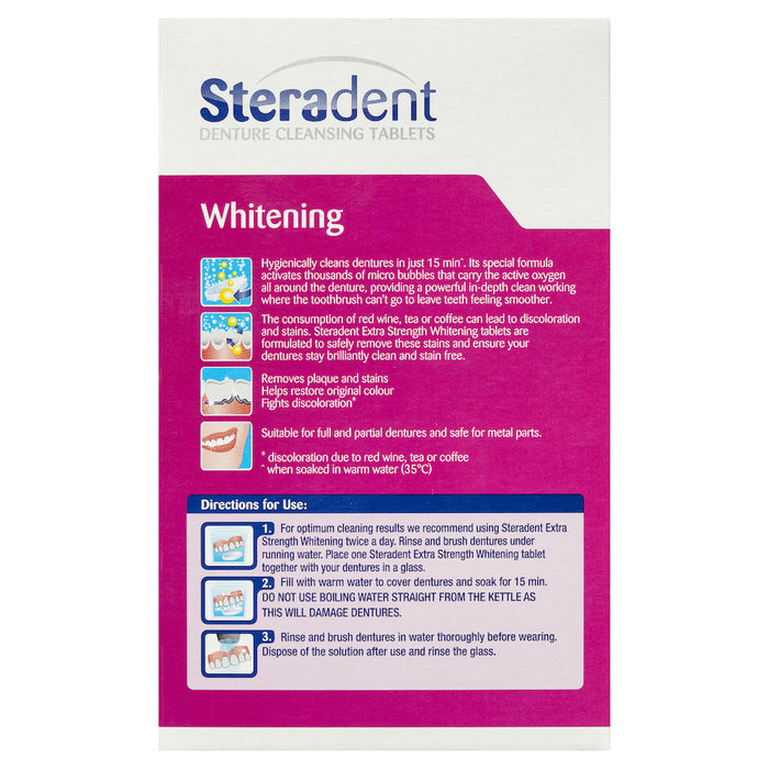 Steradent Extra Strength Whitening Tablets 30