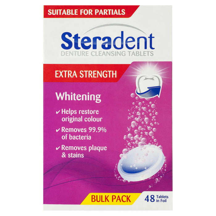 Steradent Extra Strength Whitening Tablets 48