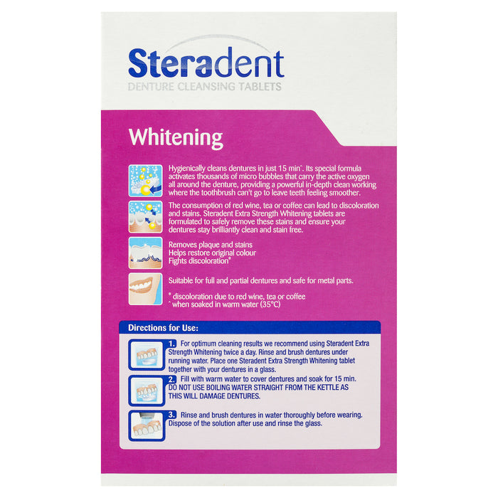 Steradent Extra Strength Whitening Tablets 48