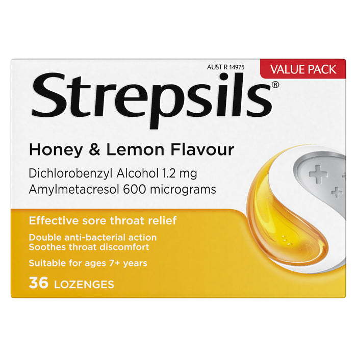 Strepsils Lozenges Honey & Lemon 36