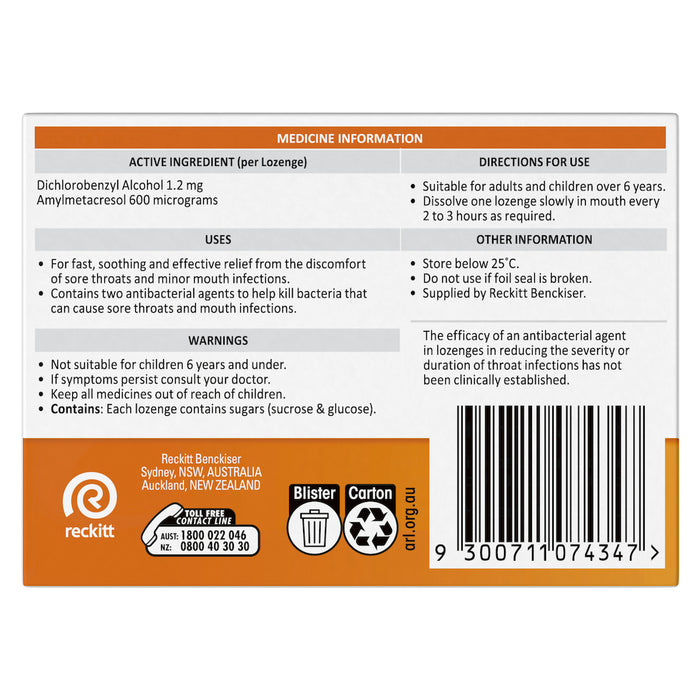 Strepsils Lozenges Orange 16