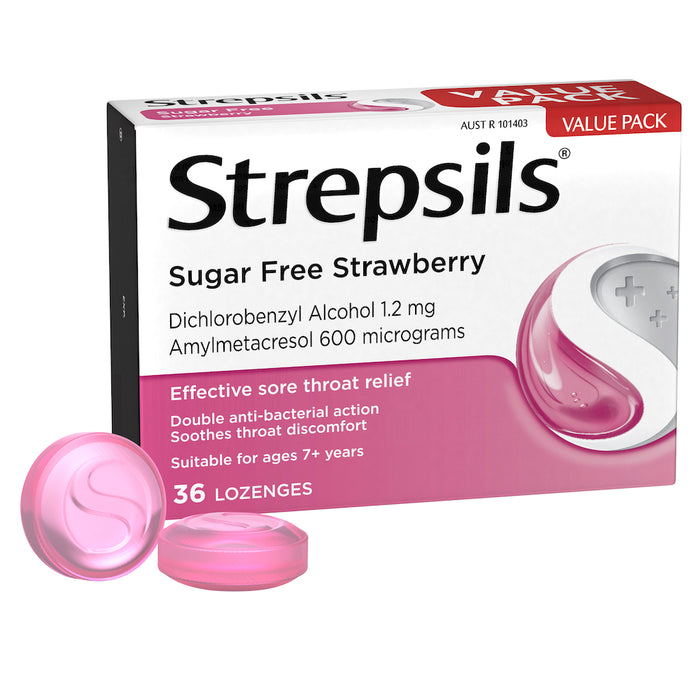 Strepsils 含糖无糖草莓 36 粒