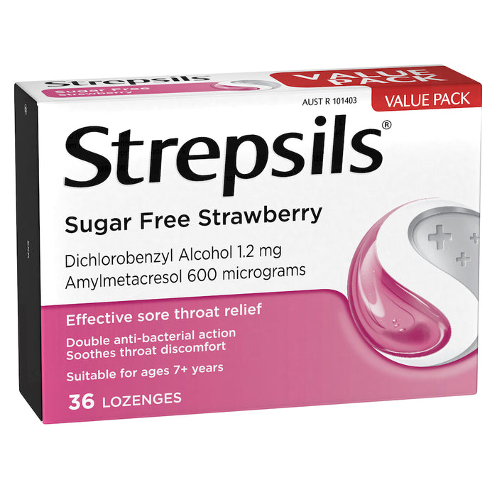 Strepsils 含糖无糖草莓 36 粒