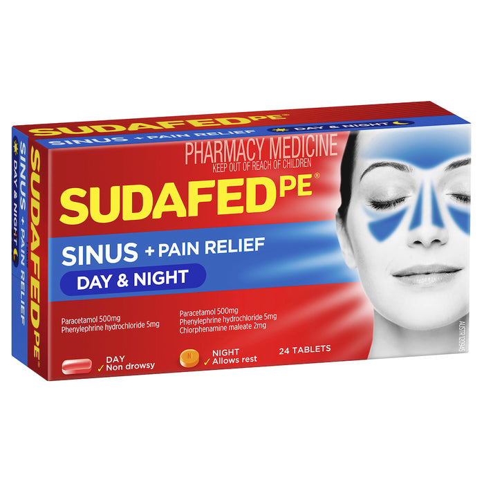 Sudafed PE Day and Night Tablets 24