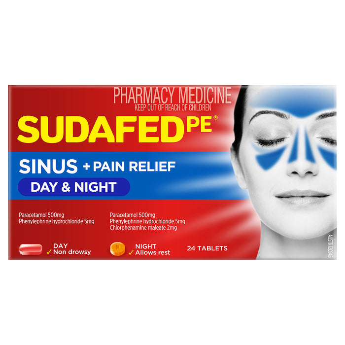 Sudafed PE Day and Night Tablets 24