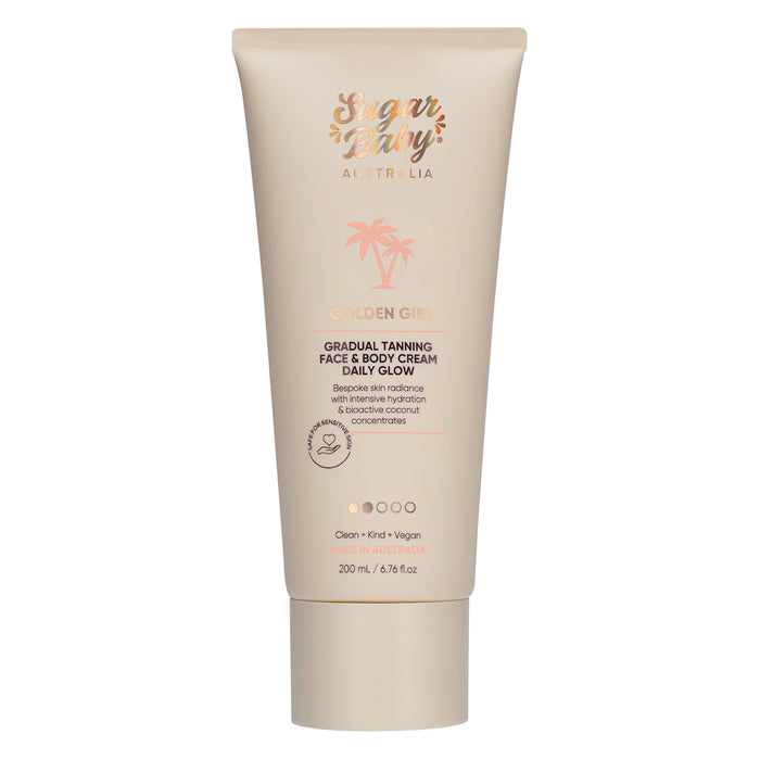 Sugar Baby Golden Girl Gradual Tanning Face & Body Cream Daily Glow 200ml