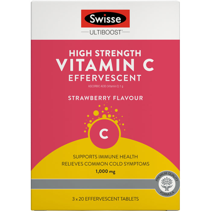 Swisse Ultiboost High Strength Vitamin C Effervescent 60 Tablets