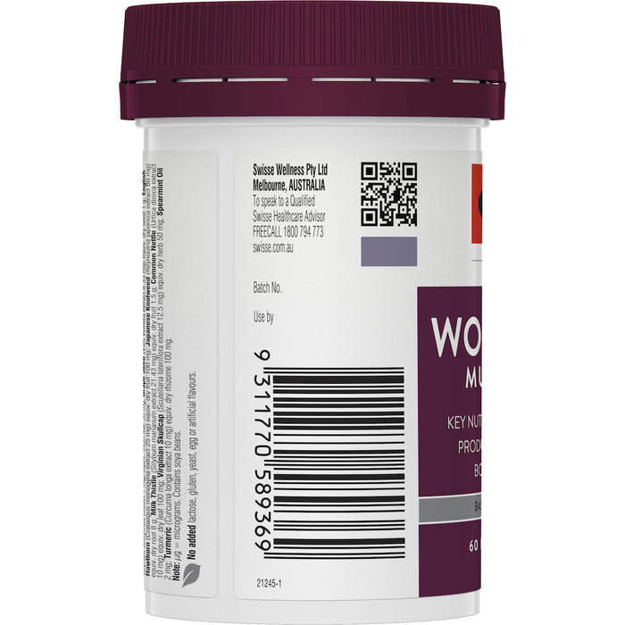 Swisse Womens Ultivite 65+ 60 Tablets