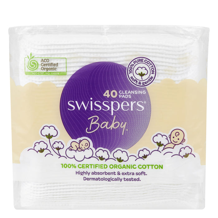 Swisspers Baby Organic Cotton Pads 40 Pack