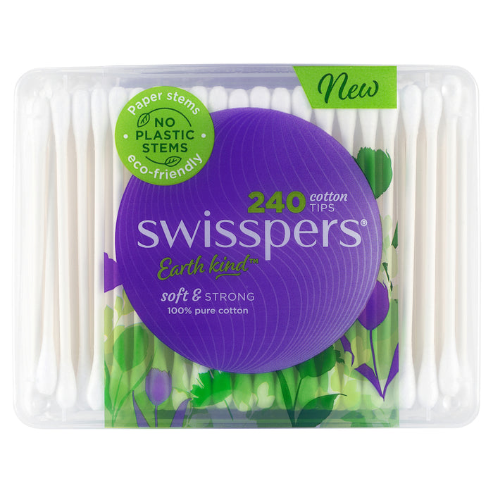 Swisspers Cotton Tips Paper Stems 240 Pack