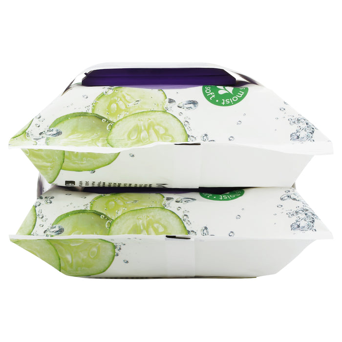 Swisspers Facial Wipes Cucumber Travel 25pk x 2