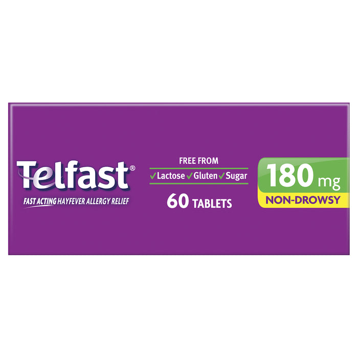 Telfast Skin Rash & Hayfever Tablets 180mg 60