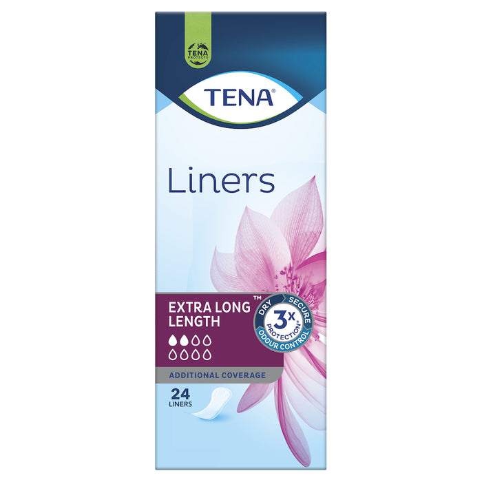 Tena Extra Long Liners 24 Pack