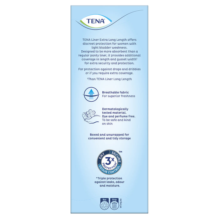 Tena Extra Long Liners 24 Pack