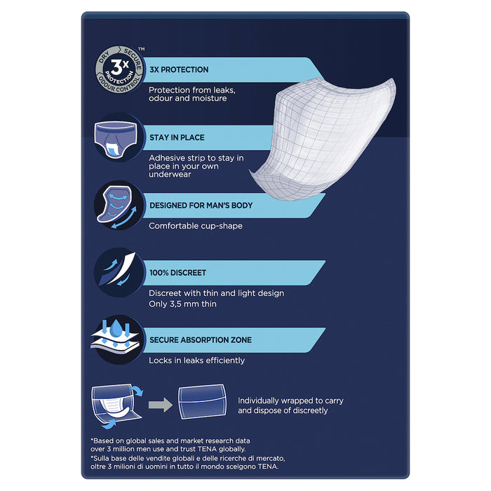 Tena For Men Pads Level 1 12 Pack