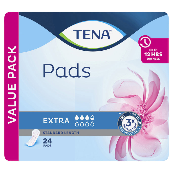 Tena Pads Extra Standard Length 24 Pack