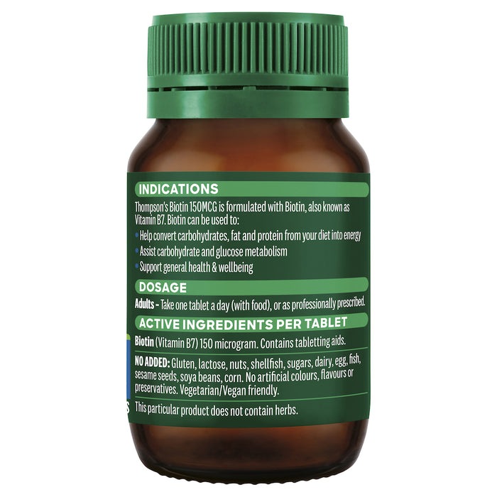 Thompson's Biotin 150mcg 100 Tablets