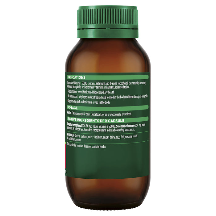 Thompson's Natural E 500iu 100 Capsules