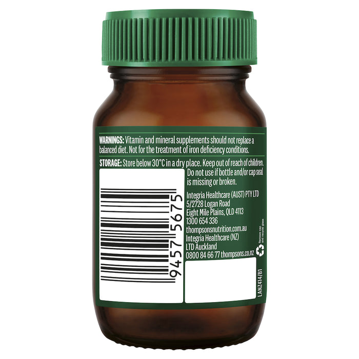 Thompson's Organic Iron 24mg 30 Tablets