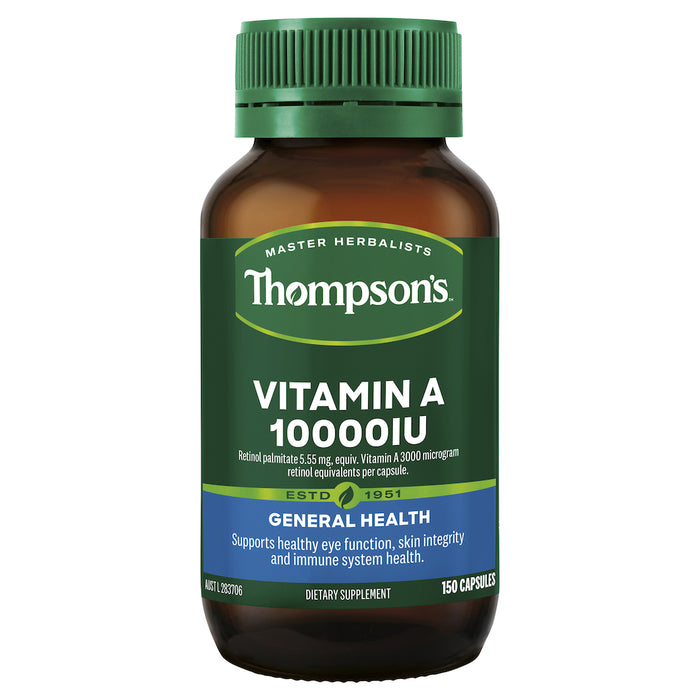 Thompson's Vitamin A 10000iu 150 Capsules