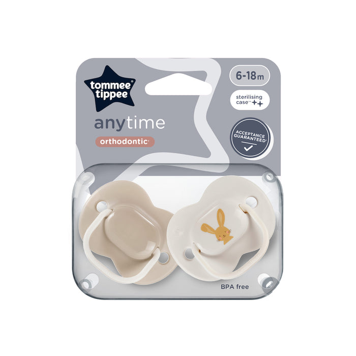 Tommee Tippee Close To Nature Any Time Soother 6-18 Months 2 Pack