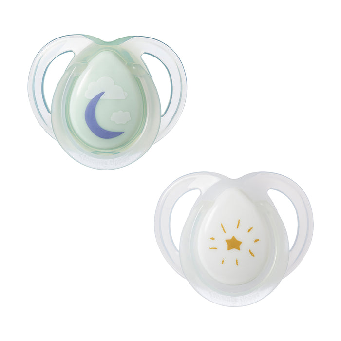 Tommee Tippee Close To Nature Night Time Soother 0-6 Months 2 Pack