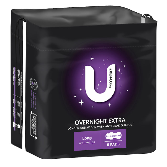 U By Kotex Maxi Pad Overnight Long 8