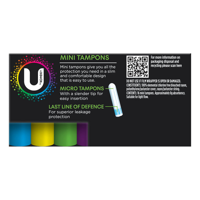 U By Kotex Tampons Mini 16