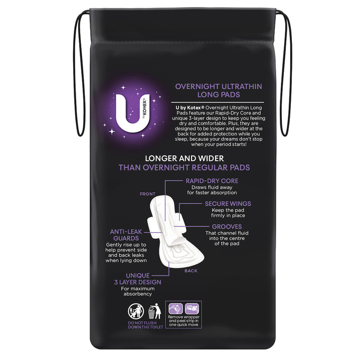 U By Kotex Ultrathins Overnight Long 8