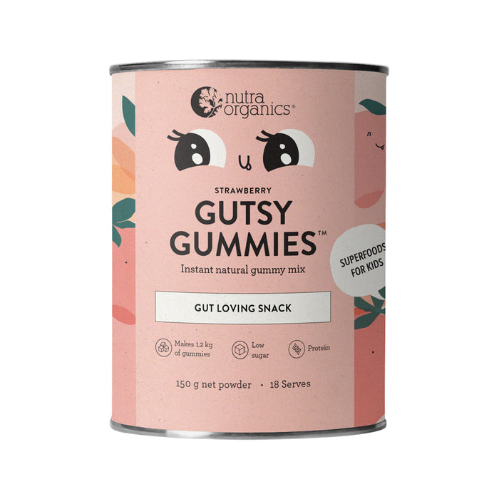 Nutra Organics Kids Gutsy Gummies Powder Strawberry 150g