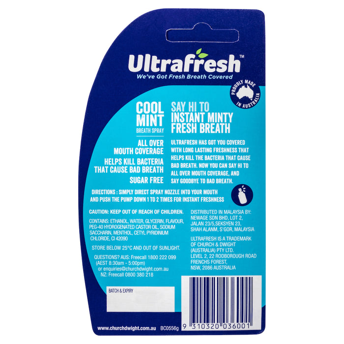 Ultrafresh Coolmint Breath Spray 12ml