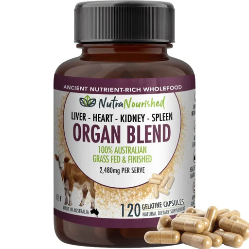 Nutra Nourished Organic Organ Blend 120 Capsules.