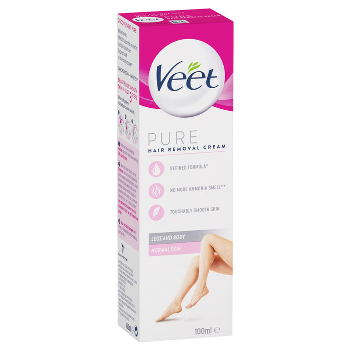 Veet Pure Hair Removal Cream Normal Skin Legs and Body 100ml