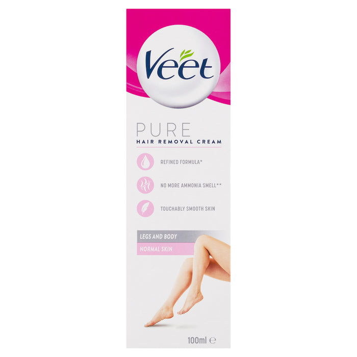 Veet Pure Hair Removal Cream Normal Skin Legs and Body 100ml