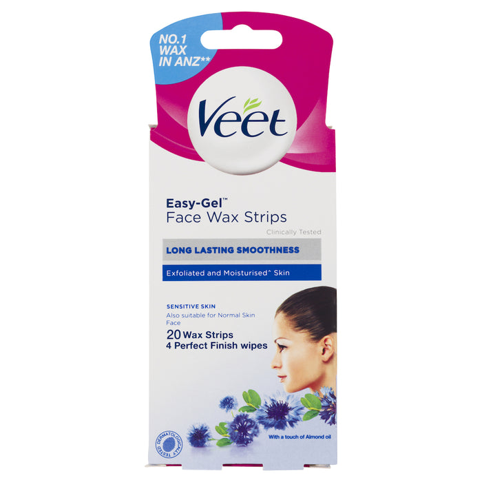 Veet Face Precision Wax Strips Sensitive 20