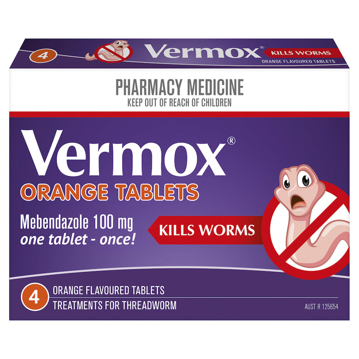 Vermox 100mg Tablets 4