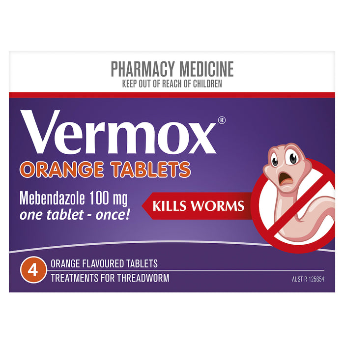 Vermox 100mg Tablets 4