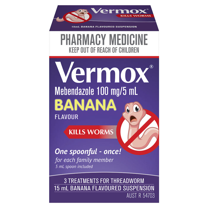 Vermox Banana Suspension 2% 15ml